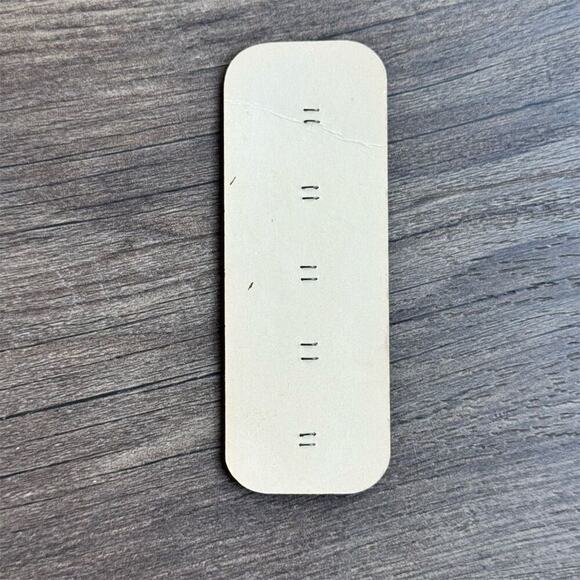 NEW Vintage 60s Casa de Leon Brown Striped 4 Hole Buttons Set of 5 Round Flat - Picture 3 of 3